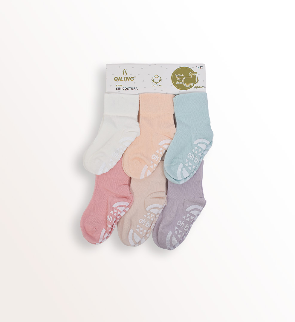 PACK MEDIAS ANTIDESLIZANTES SIN COSTURA "QILING"